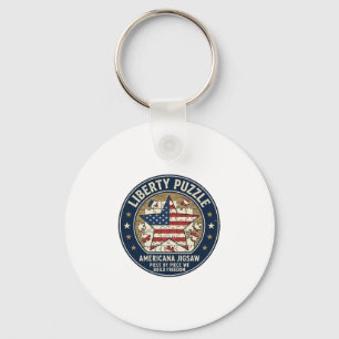 Liberty Puzzle Patriotic Patriotic Puzzle Jigsaw V Key Ring