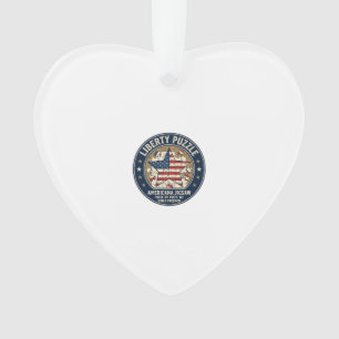 Liberty Puzzle Patriotic Patriotic Puzzle Jigsaw V Ornament