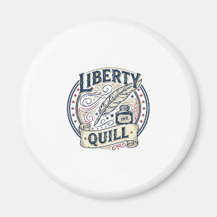 Liberty Quill Patriotic Patriotic Quill Ink Vintag Magnet