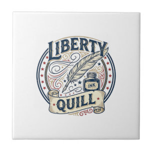 Liberty Quill Patriotic Patriotic Quill Ink Vintag Tile