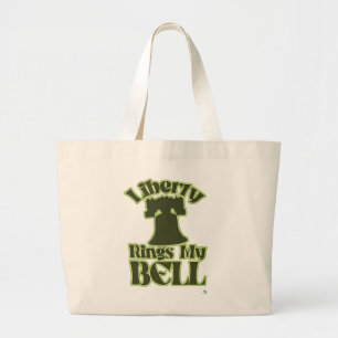 Liberty Rings My Bell Fun Tourist Art Large Tote Bag