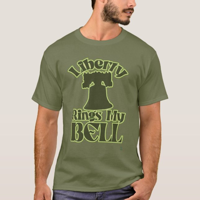 Liberty Rings My Bell Fun Tourist Art T-Shirt (Front)