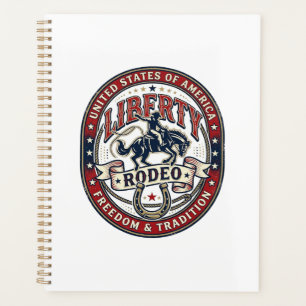 Liberty Rodeo Patriotic Patriotic Rodeo Western US Planner