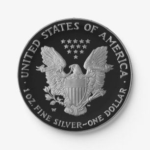 Liberty Silver Dollar Tail 2006 Paper Plate