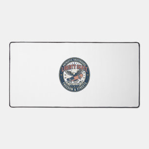 Liberty Skate Patriotic Patriotic Skateboard Vinta Desk Mat