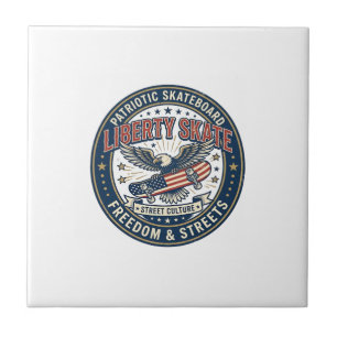 Liberty Skate Patriotic Patriotic Skateboard Vinta Tile