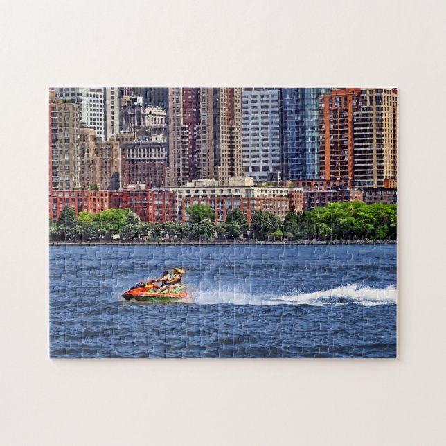 Liberty State Park - Jet Ski in Morris Canal Basin Jigsaw Puzzle (Horizontal)
