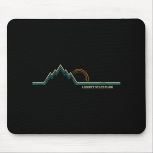 Liberty State Park New Jersey Mountain Retro Mouse Mat