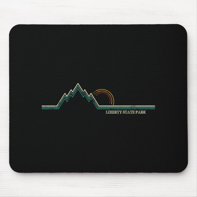 Liberty State Park New Jersey Mountain Retro  Mouse Mat (Front)