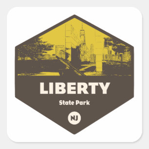 Liberty State Park New Jersey Square Sticker