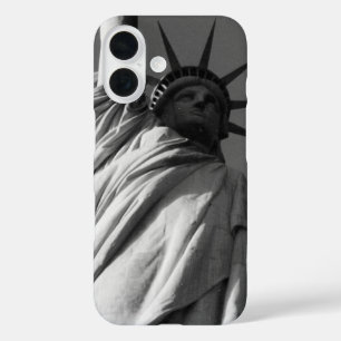 liberty statue bw iPhone 16 case