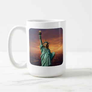 Liberty Statue–Inspired Golden Retriever Art  Coffee Mug