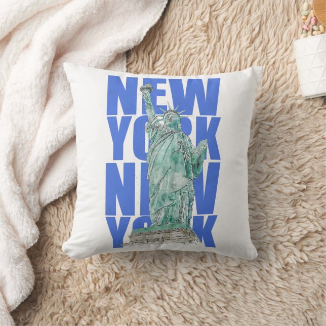 Liberty Statue New York Cushion (Blanket)