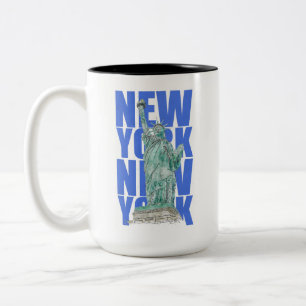 Liberty Statue New York Two-Tone Coffee Mug