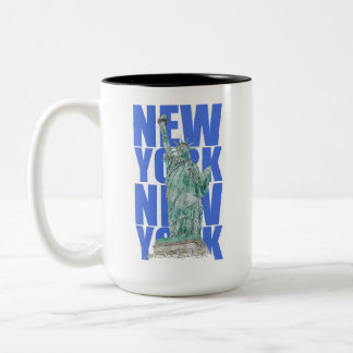 Liberty Statue New York Two-Tone Coffee Mug