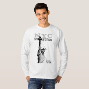 Liberty Statue Nyc Manhattan Men's Long Sleeve T-Shirt
