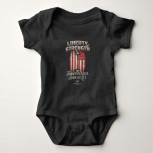 Liberty Strength Forged Steel American Iron Athl Baby Bodysuit