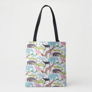 Liberty Tana Lawn Queue for the Zoo Tote Bag