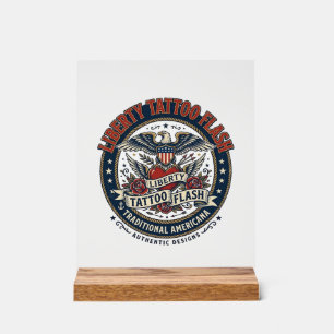 Liberty Tattoo Flash Patriotic Patriotic Tattoo Fl Acrylic Sign