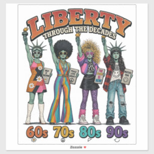 Liberty Through the Decades Retro Sticker