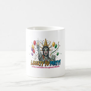 Liberty to Party Statue of Liberty Celebration Coffee Mug