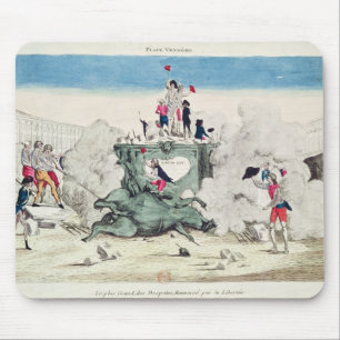 Liberty toppling the statue of the Greatest Mouse Mat