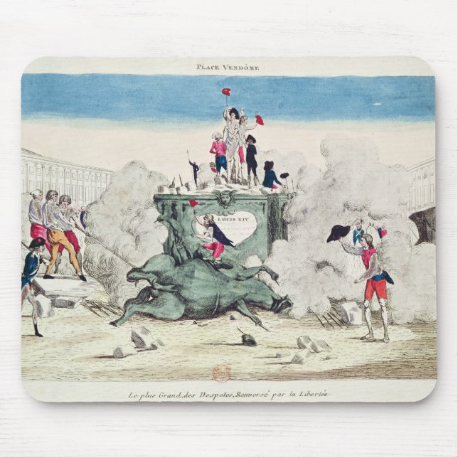 Liberty toppling the statue of the Greatest Mouse Mat (Front)