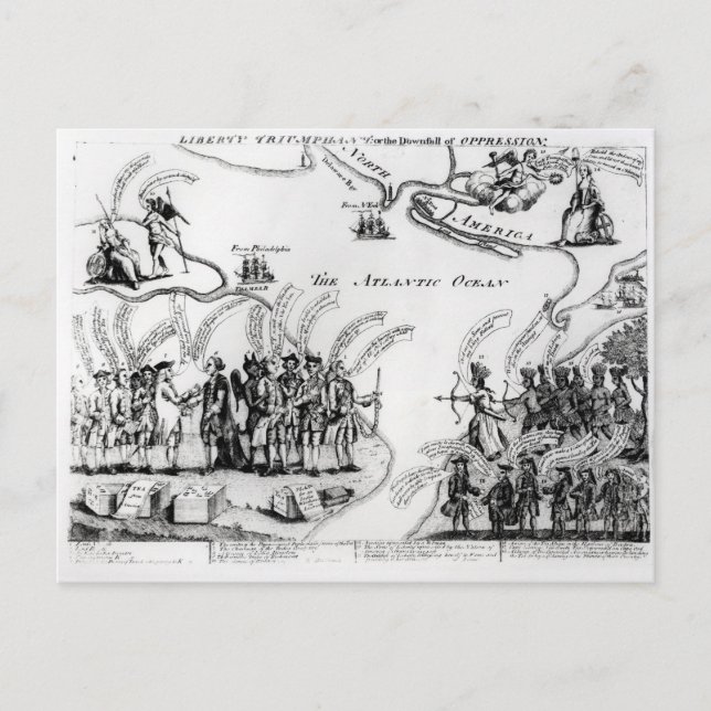 Liberty Triumphant, or the Downfall Postcard (Front)