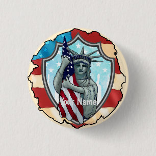 Liberty USA  3 Cm Round Badge