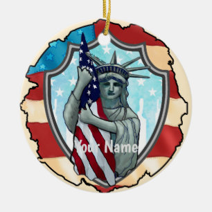 Liberty USA  Ceramic Tree Decoration