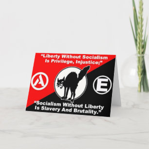 liberty without socialism greeting card