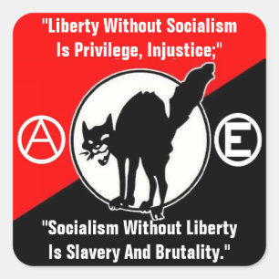 liberty without socialism square sticker