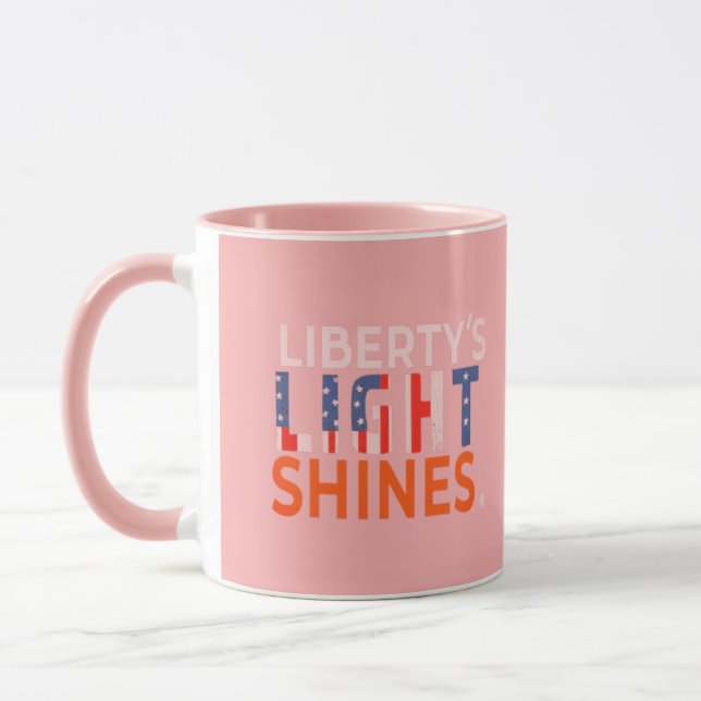 Liberty's Flame Lights Night  Mug (Left)