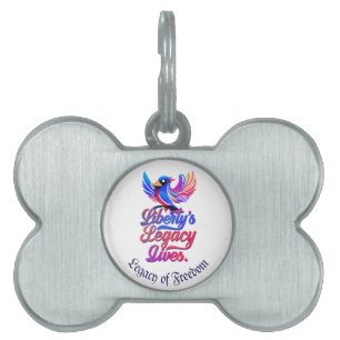 Liberty's Legacy Lives – Elegant Bird Design - Pet ID Tag
