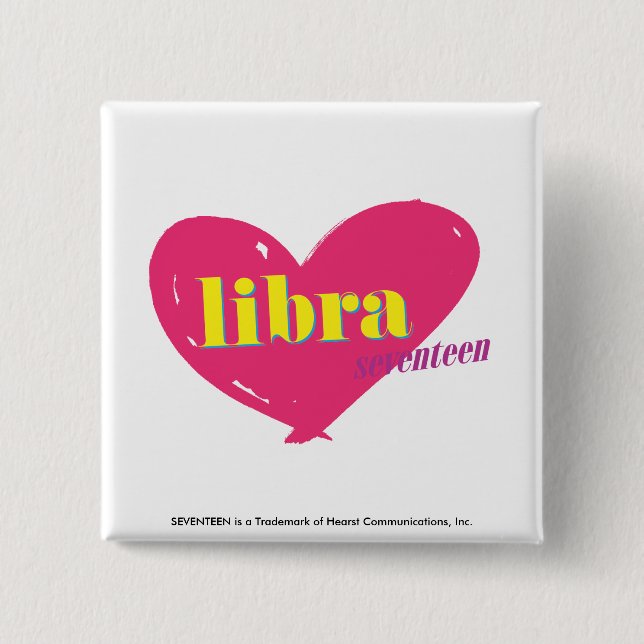 Libra 15 Cm Square Badge (Front)