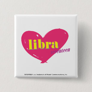 Libra 15 Cm Square Badge