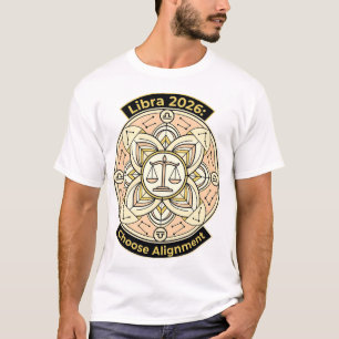 Libra 2026 Zodiac Scales Mandala – Balance & Harmo T-Shirt