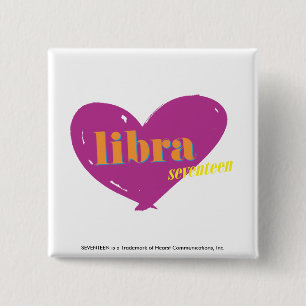Libra 2 15 cm square badge