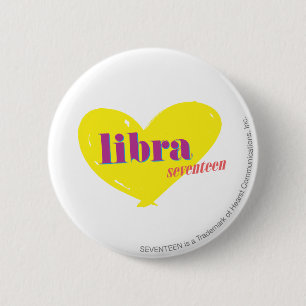 Libra 3 6 cm round badge