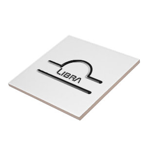 LIBRA, Abstract Design of the Zodiac Sign, Tile