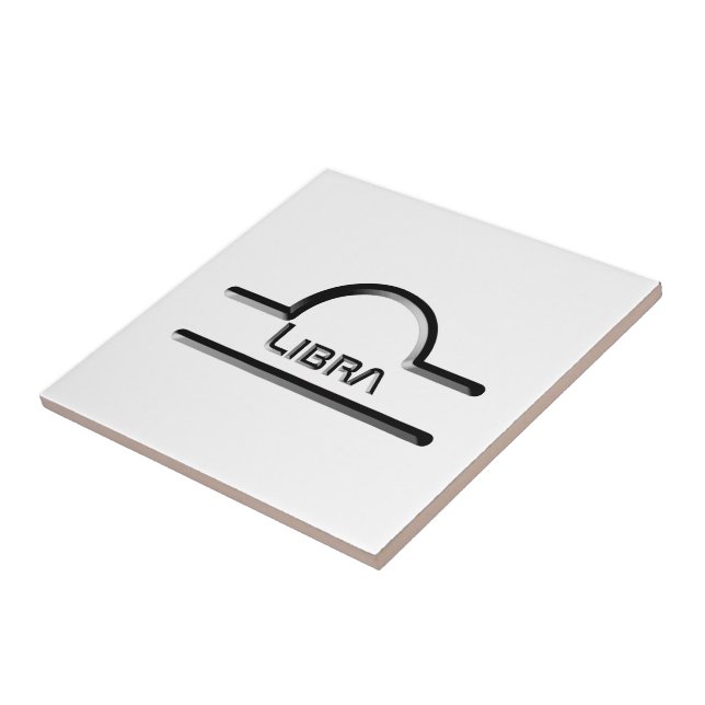 LIBRA, Abstract Design of the Zodiac Sign,  Tile (Side)