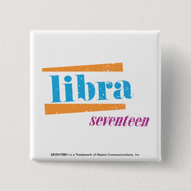 Libra Aqua 15 Cm Square Badge (Front)