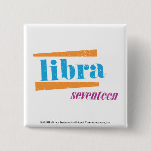 Libra Aqua 15 Cm Square Badge