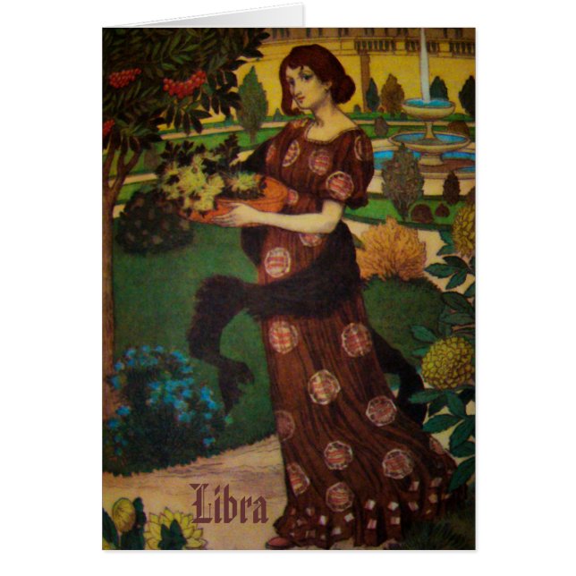 "Libra" Astrology Sign Card (Front)
