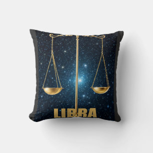 Libra astrology sign cushion