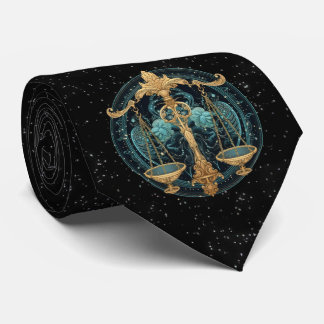 Libra Astrology Zodiac Neck Tie