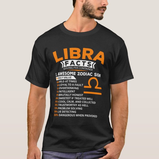 Libra Astrology Zodiac Sign T-Shirt (Front)