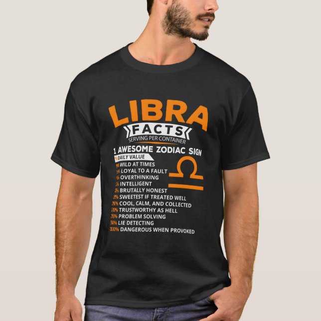 Libra Astrology Zodiac Sign T-Shirt (Front)