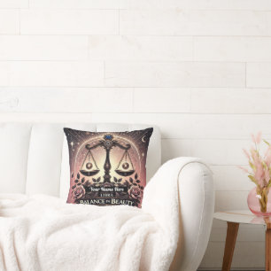 Libra “Balance in Beauty” Throw Pillow