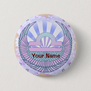 Libra birthday 6 cm round badge
